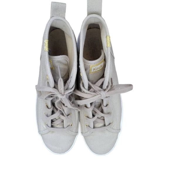 KEDS Kickstart Metallic Gold Canvas Hi Top Shoes Women's US 8 WF55739 - Picture 5 of 7